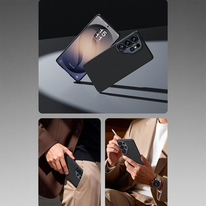 Galaxy S26 Ultra Kılıf Benks M-safe Şarj Özellikli Magnetik ArmorAir 600D Kevlar Fiber Kapak - Görsel 5