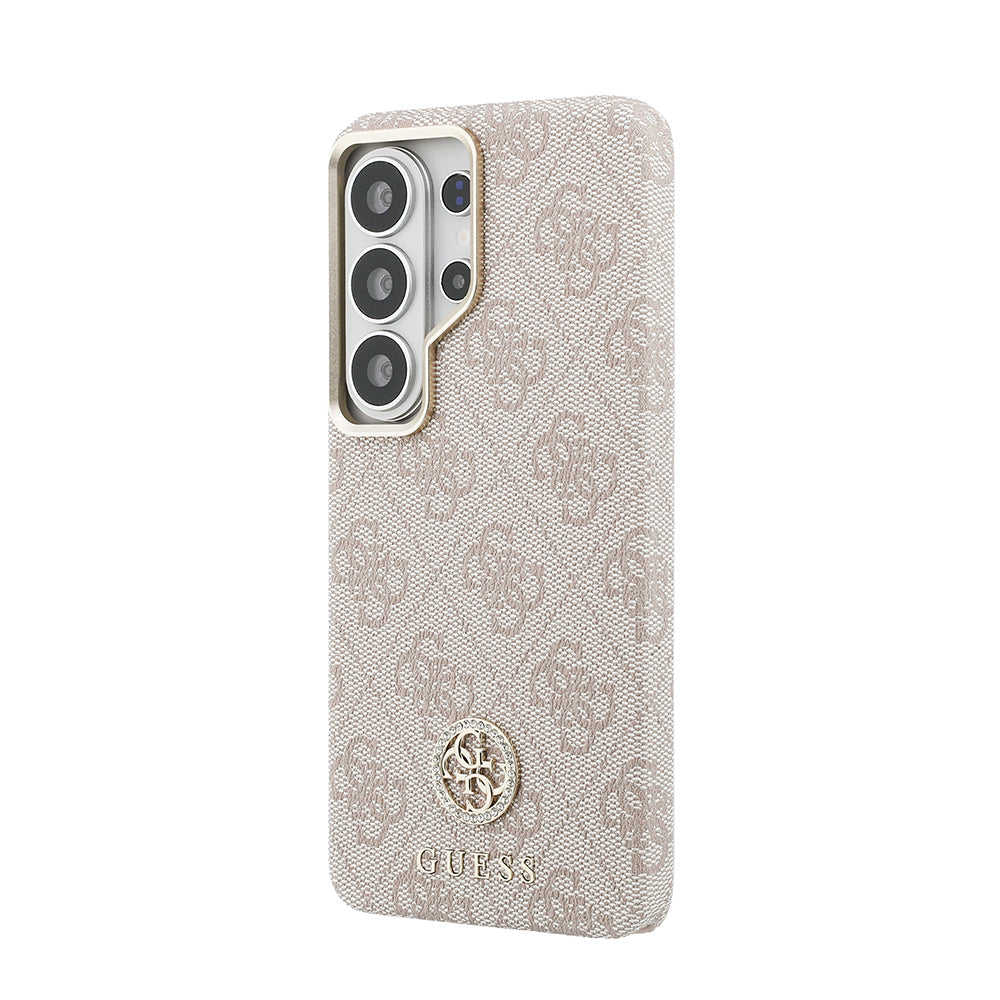 Galaxy S26 Ultra Kılıf Guess Orjinal Lisanslı M-safe Şarj Özellikli Gold Metal Kamera Çerçeveli Taşlı 4G Logolu Kapak - Görsel 2