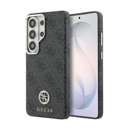 Galaxy S26 Ultra Kılıf Guess Orjinal Lisanslı M-safe Şarj Özellikli Gold Metal Kamera Çerçeveli Taşlı 4G Logolu Kapak - Görsel 9