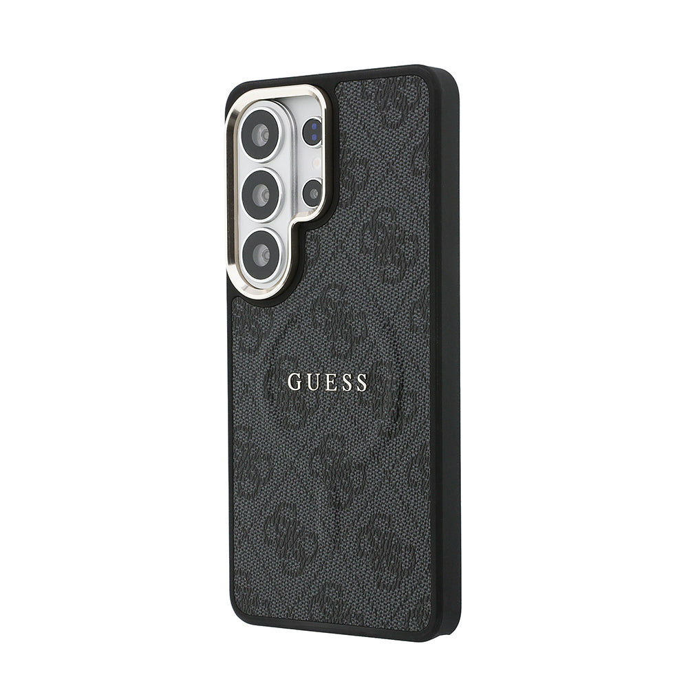 Galaxy S26 Ultra Kılıf Guess Orjinal Lisanslı M-safe Şarj Özellikli Metal Kamera Çerçeveli PU Deri 4G Desenli Yazı Logolu Kapak - Görsel 2