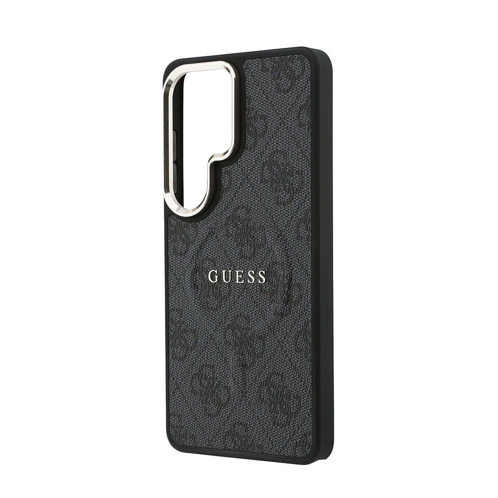 Galaxy S26 Ultra Kılıf Guess Orjinal Lisanslı M-safe Şarj Özellikli Metal Kamera Çerçeveli PU Deri 4G Desenli Yazı Logolu Kapak - Görsel 6