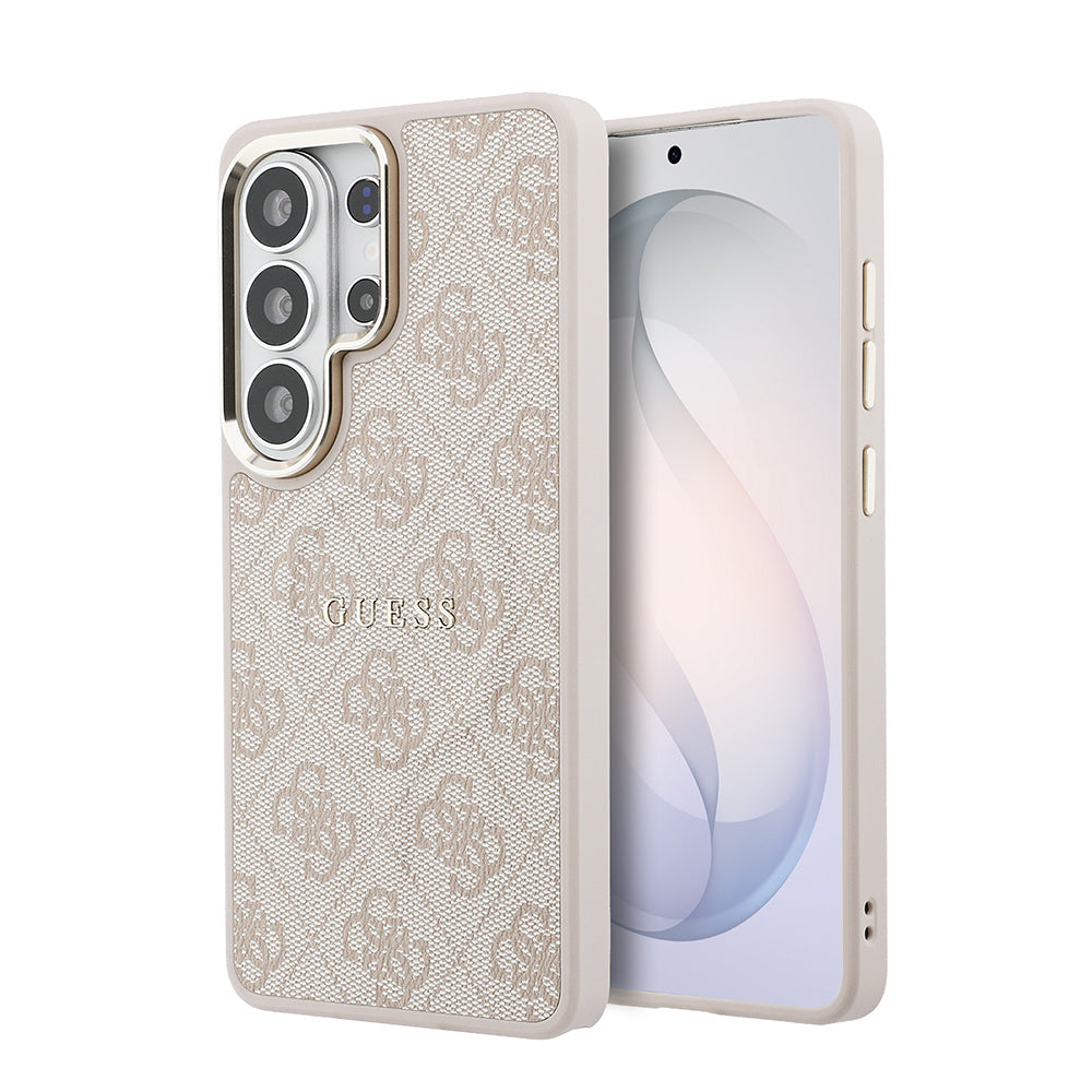 Galaxy S26 Ultra Kılıf Guess Orjinal Lisanslı M-safe Şarj Özellikli Metal Kamera Çerçeveli PU Deri 4G Desenli Yazı Logolu Kapak - Görsel 9
