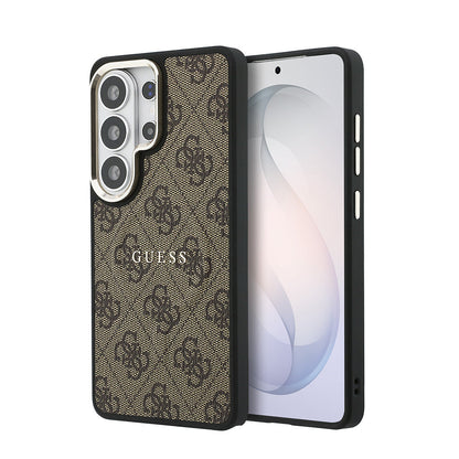 Galaxy S26 Ultra Kılıf Guess Orjinal Lisanslı M-safe Şarj Özellikli Metal Kamera Çerçeveli PU Deri 4G Desenli Yazı Logolu Kapak - Görsel 11