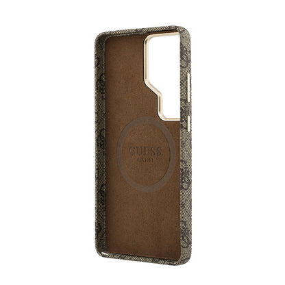 Galaxy S26 Ultra Kılıf Guess Orjinal Lisanslı M-safe Şarj Özellikli Script Yazı Logolu 4G Desenli Kapak - Görsel 7