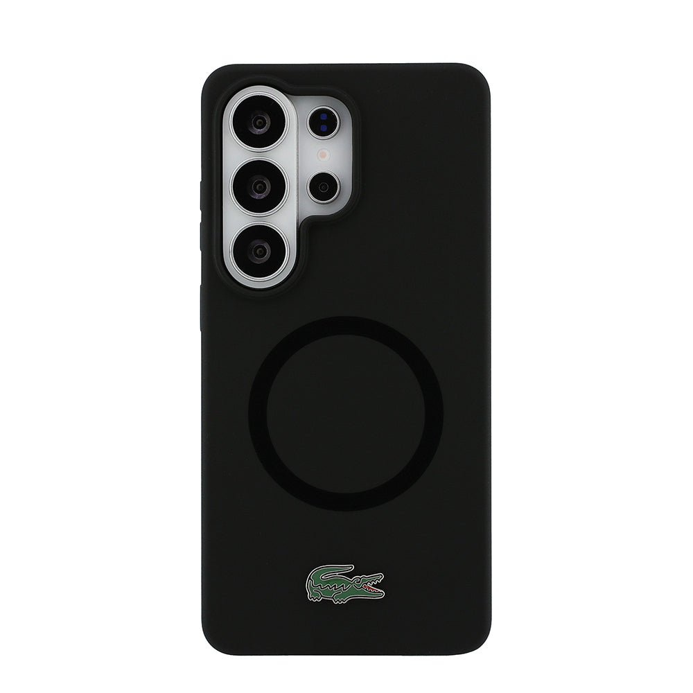 Galaxy S26 Ultra Kılıf Lacoste Orjinal Lisanslı M-safe Şarj Özellikli İkonik Logolu Metal Kamera Çerçeveli Silikon Kapak - Görsel 3