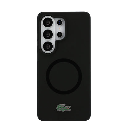 Galaxy S26 Ultra Kılıf Lacoste Orjinal Lisanslı M-safe Şarj Özellikli İkonik Logolu Metal Kamera Çerçeveli Silikon Kapak - Görsel 3