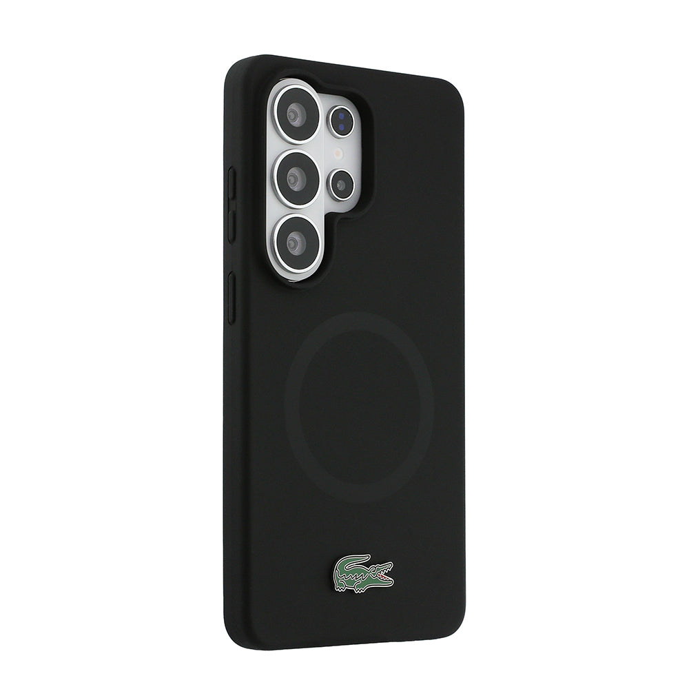 Galaxy S26 Ultra Kılıf Lacoste Orjinal Lisanslı M-safe Şarj Özellikli İkonik Logolu Metal Kamera Çerçeveli Silikon Kapak - Görsel 4