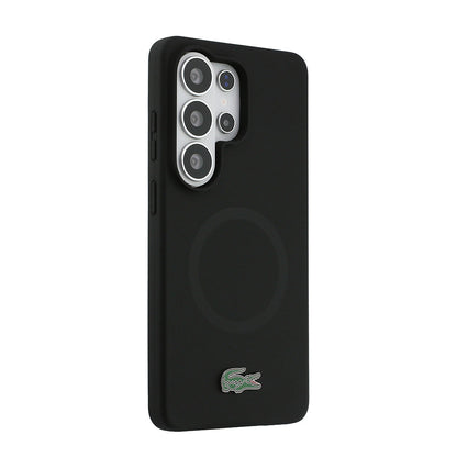 Galaxy S26 Ultra Kılıf Lacoste Orjinal Lisanslı M-safe Şarj Özellikli İkonik Logolu Metal Kamera Çerçeveli Silikon Kapak - Görsel 4