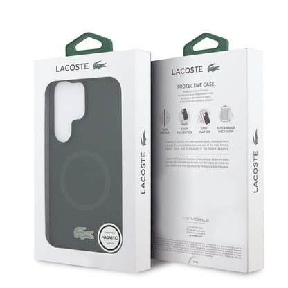 Galaxy S26 Ultra Kılıf Lacoste Orjinal Lisanslı M-safe Şarj Özellikli İkonik Logolu Metal Kamera Çerçeveli Silikon Kapak - Görsel 8