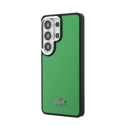 Galaxy S26 Ultra Kılıf Lacoste Orjinal Lisanslı PU Pike Desenli Arka Yüzey İkonik Timsah Metal Logolu Kapak - Görsel 2