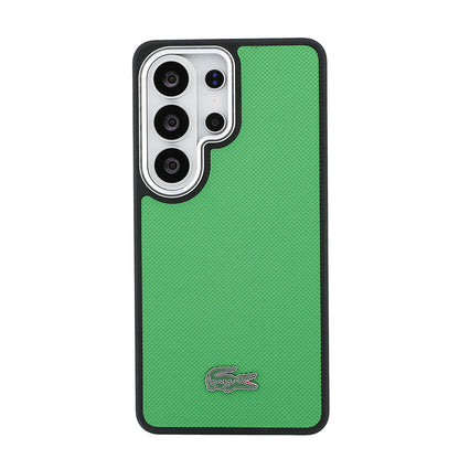 Galaxy S26 Ultra Kılıf Lacoste Orjinal Lisanslı PU Pike Desenli Arka Yüzey İkonik Timsah Metal Logolu Kapak - Görsel 3