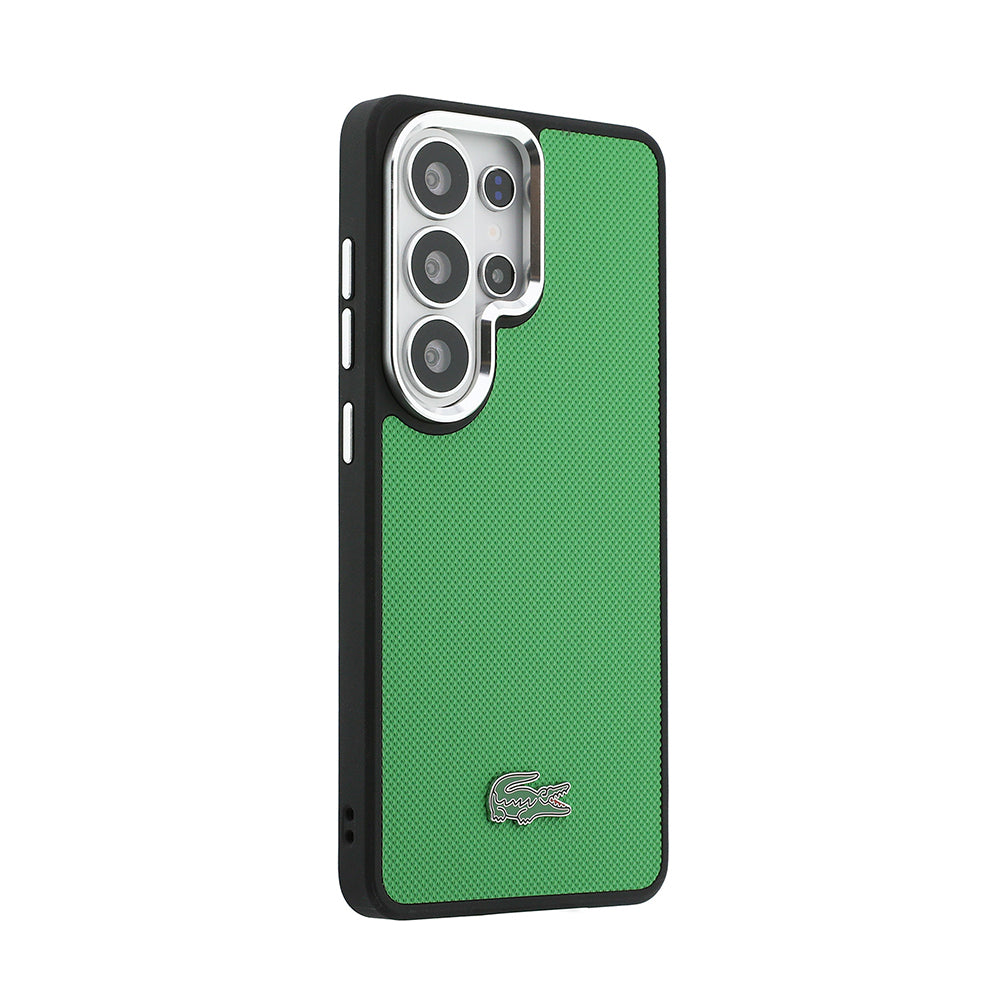 Galaxy S26 Ultra Kılıf Lacoste Orjinal Lisanslı PU Pike Desenli Arka Yüzey İkonik Timsah Metal Logolu Kapak - Görsel 4