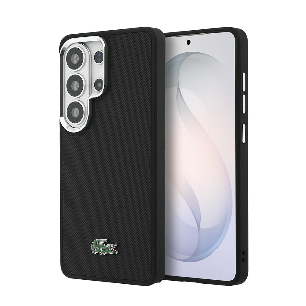 Galaxy S26 Ultra Kılıf Lacoste Orjinal Lisanslı PU Pike Desenli Arka Yüzey İkonik Timsah Metal Logolu Kapak - Görsel 10