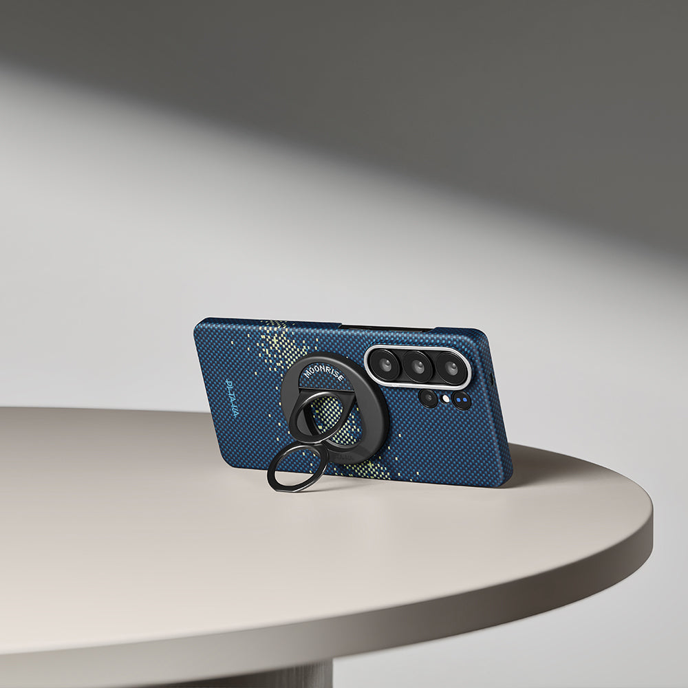 Galaxy S26 Ultra Kılıf M-safe Şarj Özellikli Aramid Fiber Pitaka Tactile Woven Starpeak Edge Serisi Milky Way Galaxy Kapak - Görsel 14