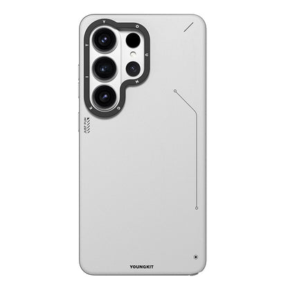 Galaxy S26 Ultra Kılıf M-safe Şarj Özellikli Basit Mat Deri Desenli Youngkit Tech Fashion Serisi Kapak - Görsel 12