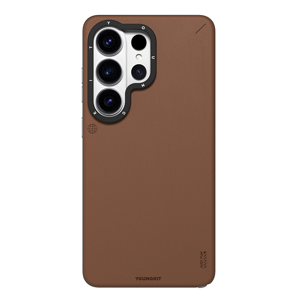 Galaxy S26 Ultra Kılıf M-safe Şarj Özellikli Basit Mat Deri Desenli Youngkit Tech Fashion Serisi Kapak - Görsel 13