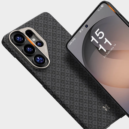 Galaxy S26 Ultra Kılıf M-Safe Şarj Özellikli Benks ArmorAir ArmorGrid Serisi Kevlar Kapak - Görsel 8