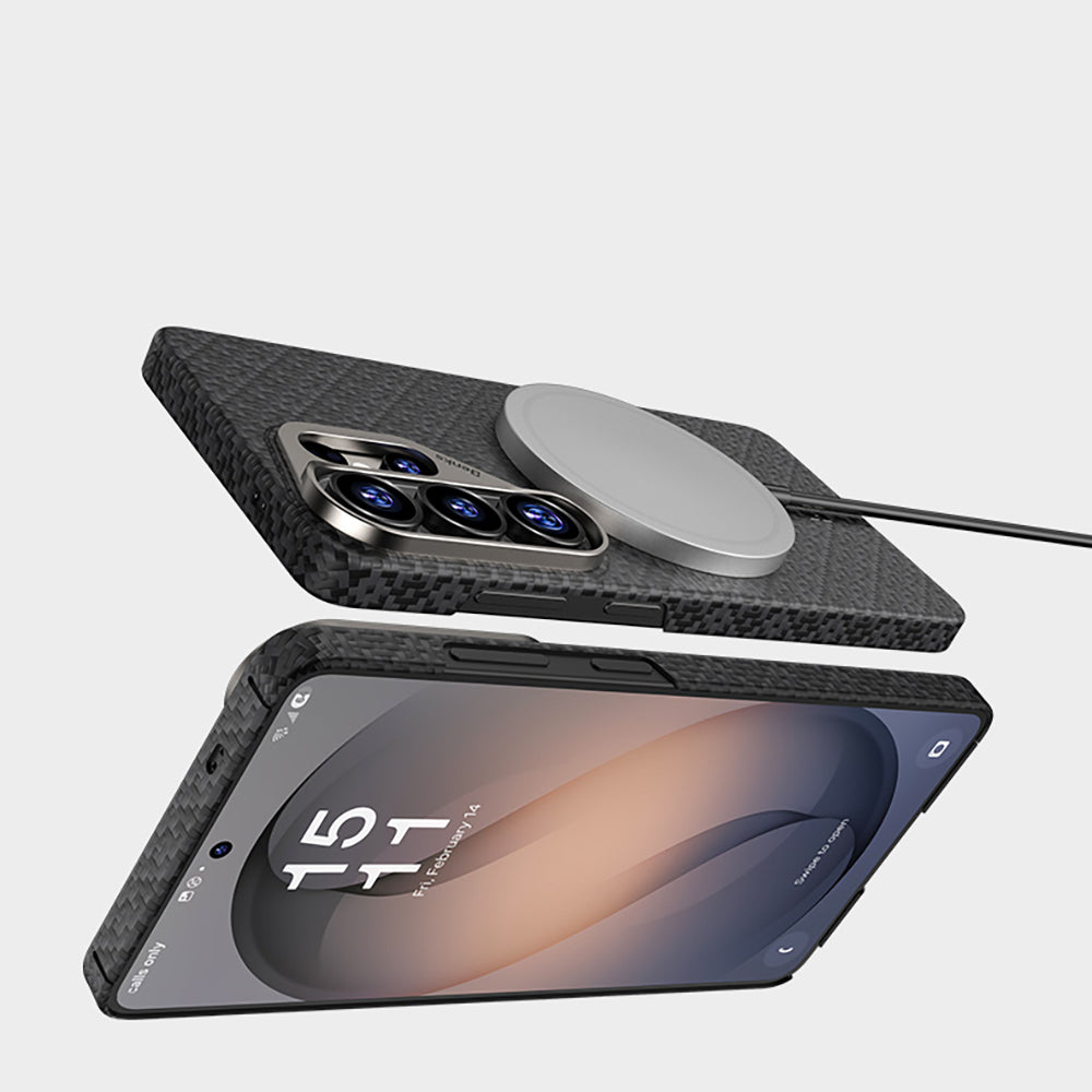 Galaxy S26 Ultra Kılıf M-Safe Şarj Özellikli Benks ArmorAir ArmorGrid Serisi Kevlar Kapak - Görsel 6