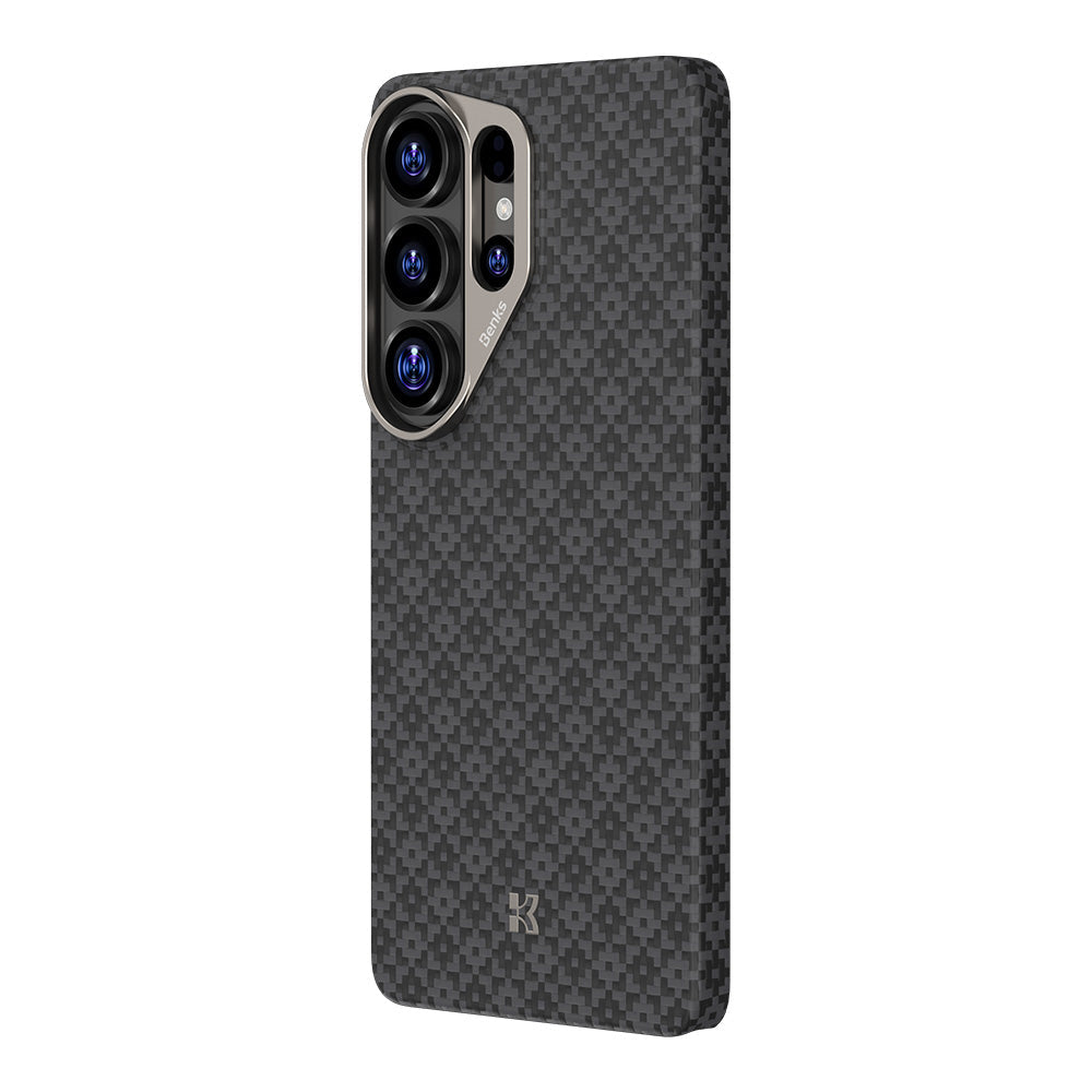 Galaxy S26 Ultra Kılıf M-Safe Şarj Özellikli Benks ArmorAir ArmorGrid Serisi Kevlar Kapak - Görsel 4