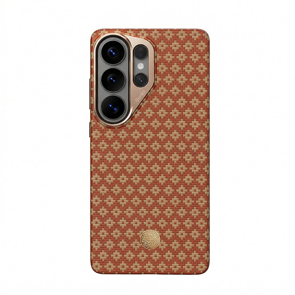 Galaxy S26 Ultra Kılıf M-Safe Şarj Özellikli Benks ArmorAir ArmorGrid Serisi Kevlar Kapak - Görsel 12