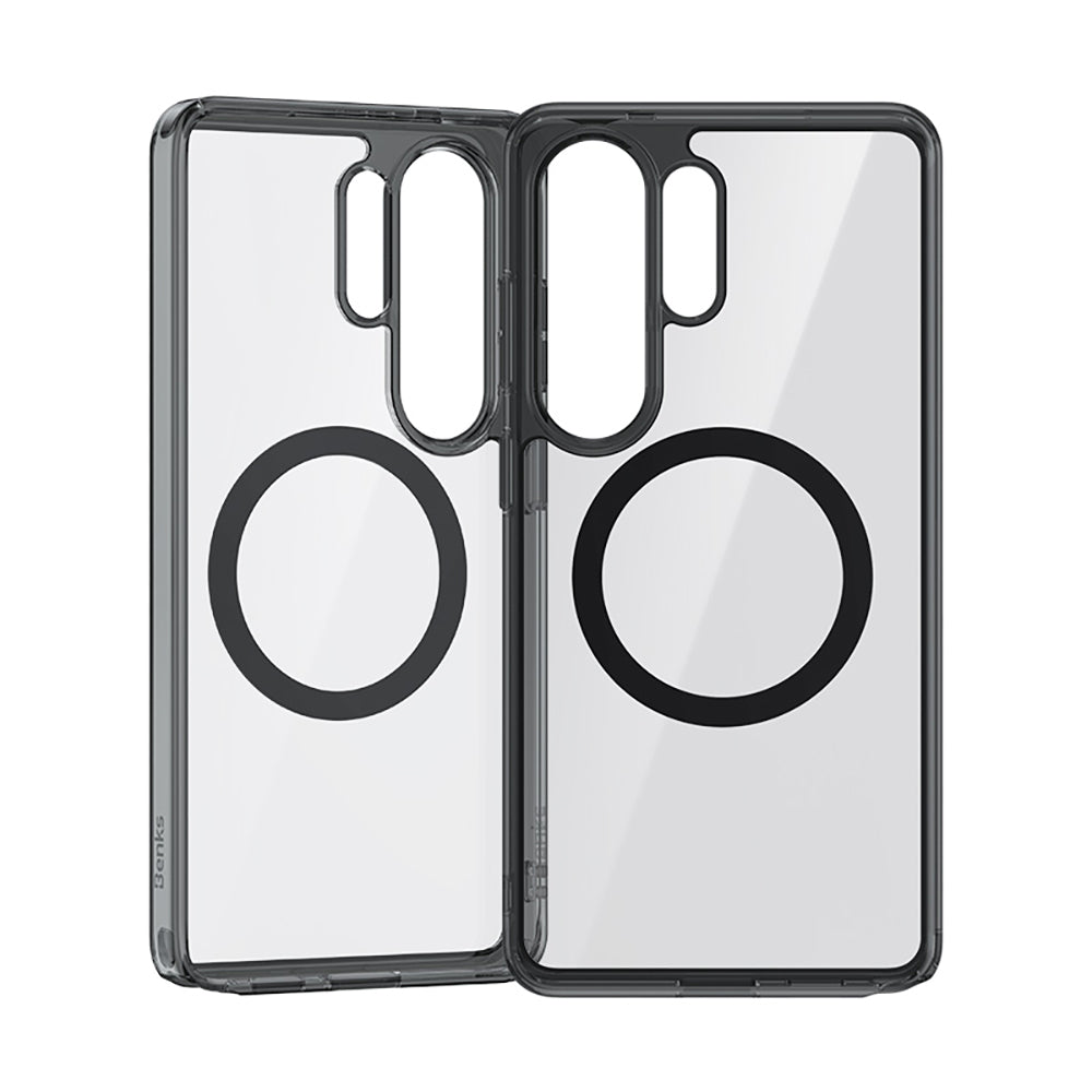 Galaxy S26 Ultra Kılıf M-safe Şarj Özellikli Benks Crystal Serisi Şeffaf Kapak - Görsel 3