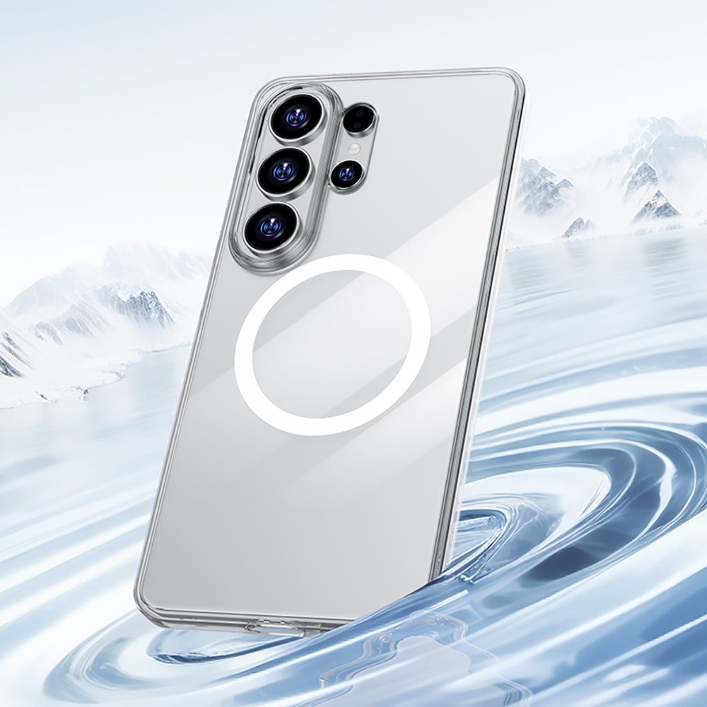 Galaxy S26 Ultra Kılıf M-safe Şarj Özellikli Benks Magnetik Crystal Serisi Şeffaf Kapak - Görsel 9