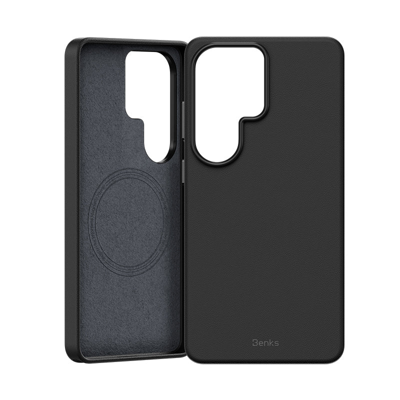 Galaxy S26 Ultra Kılıf M-safe Şarj Özellikli Çizilmeye Dayanıklı Benks VitaPro Serisi PU Deri Kapak - Görsel 5