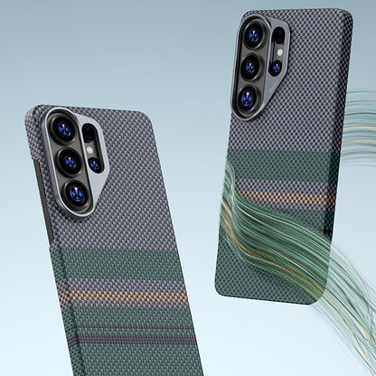 Galaxy S26 Ultra Kılıf M-safe Şarj Özellikli Karbon Fiber Tasarımlı Benks Aurora ArmorAir Kevlar Kapak - Görsel 8