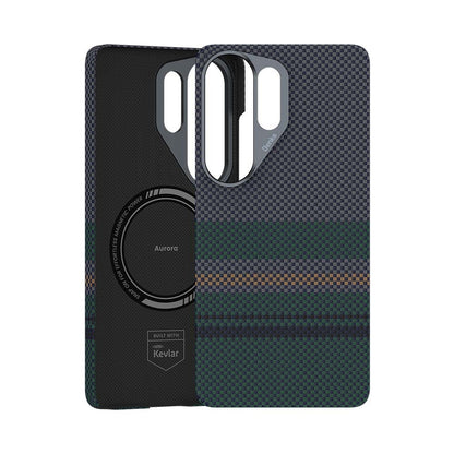 Galaxy S26 Ultra Kılıf M-safe Şarj Özellikli Karbon Fiber Tasarımlı Benks Aurora ArmorPro Kevlar Kapak - Görsel 5