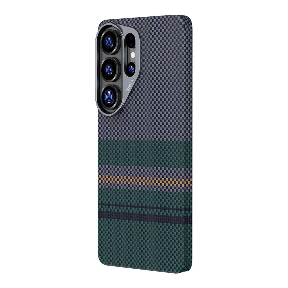 Galaxy S26 Ultra Kılıf M-safe Şarj Özellikli Karbon Fiber Tasarımlı Benks Aurora ArmorPro Kevlar Kapak - Görsel 2