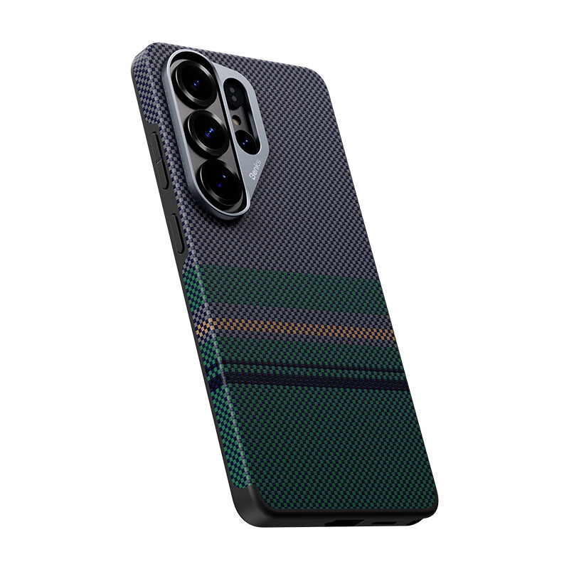 Galaxy S26 Ultra Kılıf M-safe Şarj Özellikli Karbon Fiber Tasarımlı Benks Aurora ArmorPro Kevlar Kapak - Görsel 3