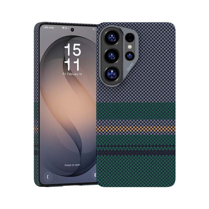 Galaxy S26 Ultra Kılıf M-safe Şarj Özellikli Karbon Fiber Tasarımlı Benks Aurora ArmorPro Kevlar Kapak - Görsel 4