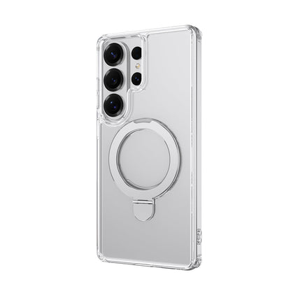 Galaxy S26 Ultra Kılıf M-safe Şarj Özellikli Raptic Air Stand Serisi Buzlu Transparan Tasarımlı Standlı Kapak - Görsel 3