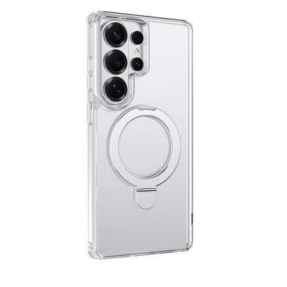 Galaxy S26 Ultra Kılıf M-safe Şarj Özellikli Raptic Air Stand Serisi Buzlu Transparan Tasarımlı Standlı Kapak - Görsel 8