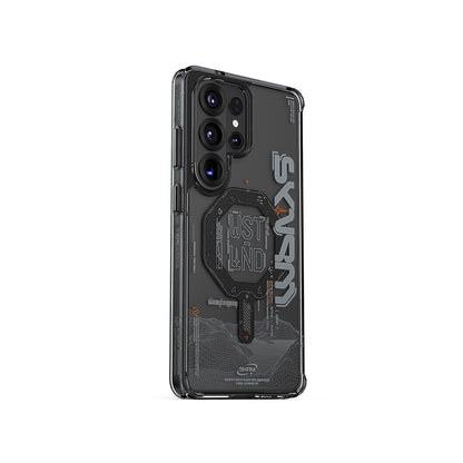 Galaxy S26 Ultra Kılıf M-safe Şarj Özellikli Yazı Desenli Airbag Tasarımlı Skinarma Sonix Kapak - Görsel 4