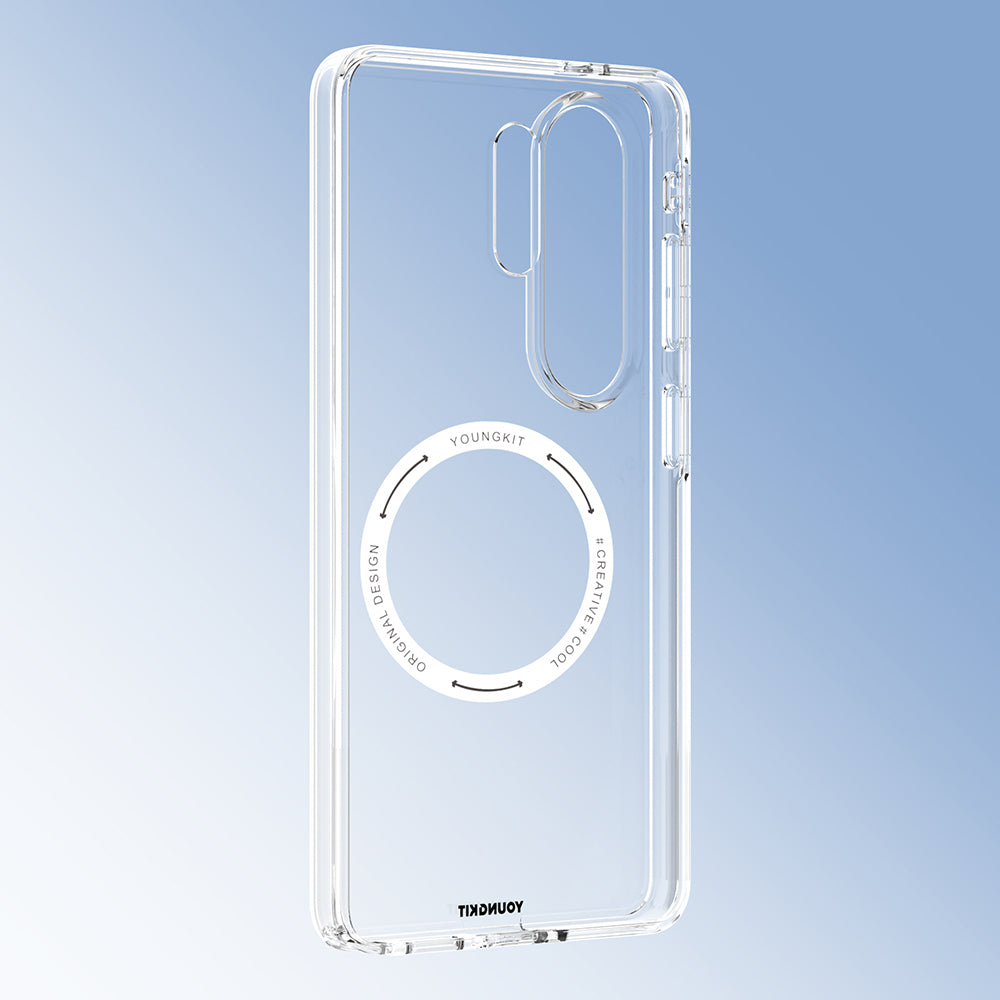 Galaxy S26 Ultra Kılıf M-safe Şarj Özellikli Youngkit Clear Serisi Kapak - Görsel 8