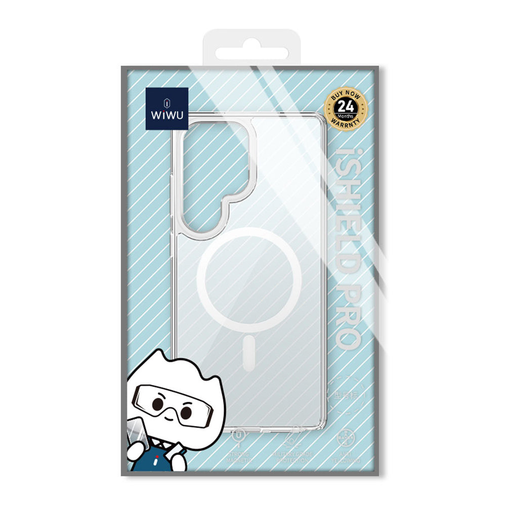Galaxy S26 Ultra Kılıf Wiwu MCC-101 iShield Pro Serisi M-safe Şarj Özellikli Crystal Sert PC Kapak - Görsel 5