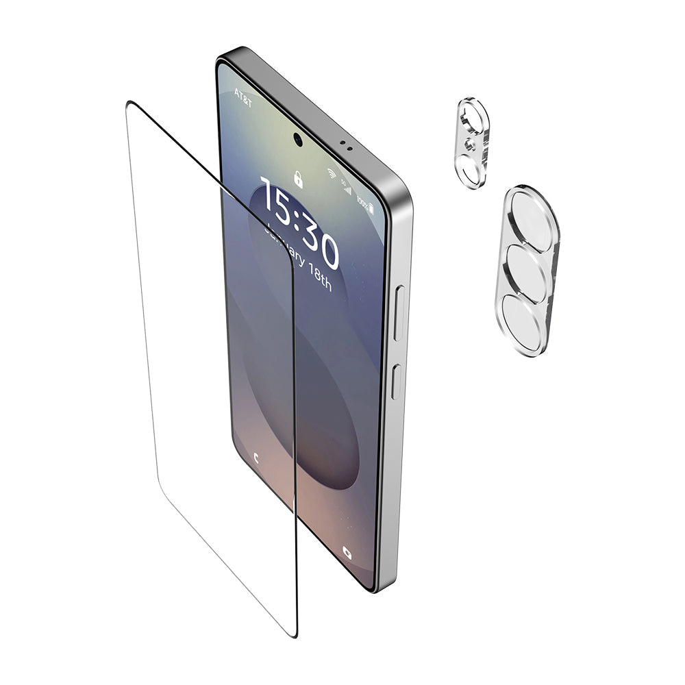 Galaxy S26 Ultra Raptic 2in1 Bundle Kit Parmak İzi BırakmayanTemperli Ekran Koruyucu + Lens Koruyucu Set - Görsel 4