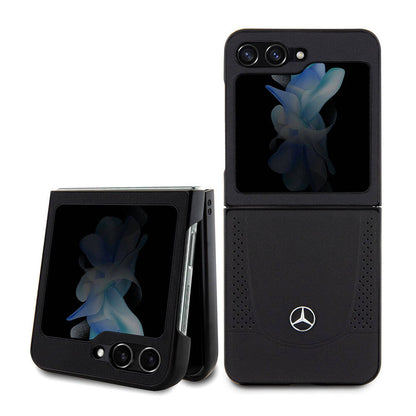 Galaxy Z Flip 5 Kılıf Mercedes Benz Orjinal Lisanslı Metal Yıldız Logolu Urban Deri Kapak - Görsel 2