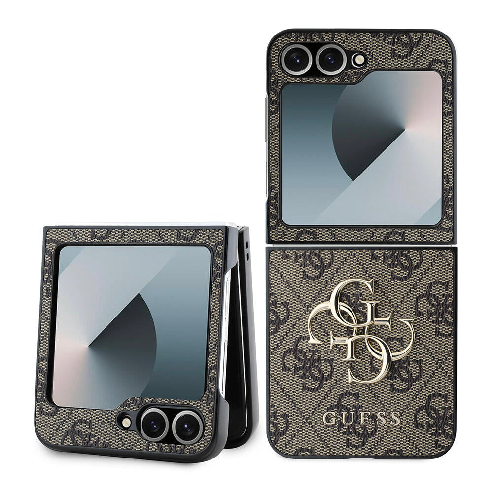 Galaxy Z Flip 6 Kılıf Guess Orjinal Lisanslı Leather Metal Logo Kapak - Görsel 4