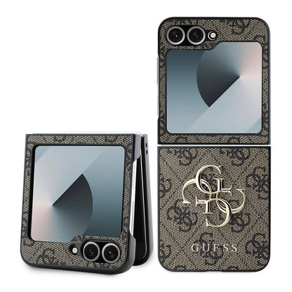 Galaxy Z Flip 6 Kılıf Guess Orjinal Lisanslı Leather Metal Logo Kapak - Görsel 4