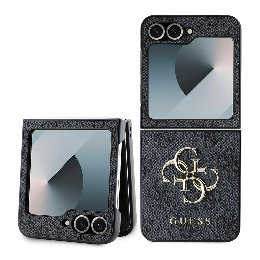 Galaxy Z Flip 6 Kılıf Guess Orjinal Lisanslı Leather Metal Logo Kapak - Görsel 2