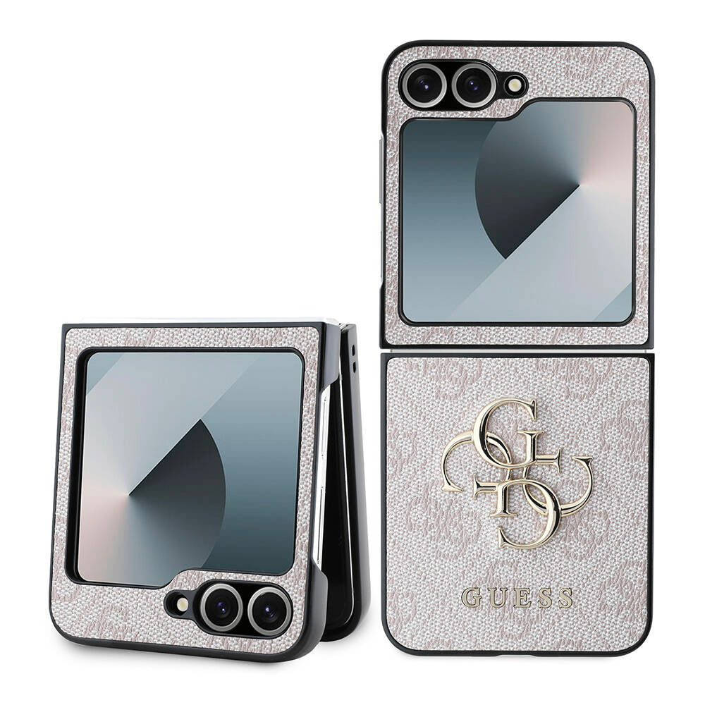 Galaxy Z Flip 6 Kılıf Guess Orjinal Lisanslı Leather Metal Logo Kapak - Görsel 3