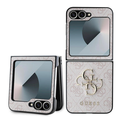 Galaxy Z Flip 6 Kılıf Guess Orjinal Lisanslı Leather Metal Logo Kapak - Görsel 3