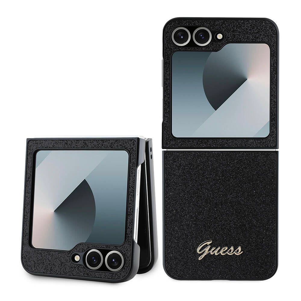Galaxy Z Flip 6 Kılıf Guess Orjinal Lisanslı Yazı Logolu Glitter Script Kapak - Görsel 2