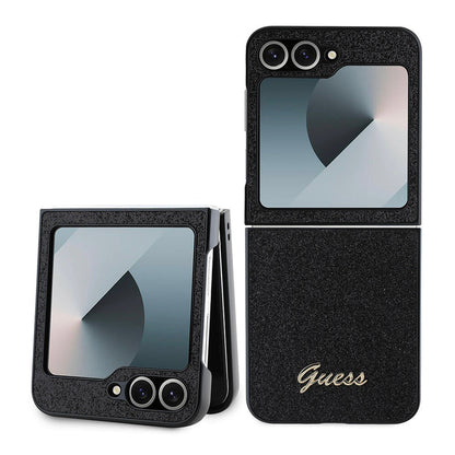 Galaxy Z Flip 6 Kılıf Guess Orjinal Lisanslı Yazı Logolu Glitter Script Kapak - Görsel 2