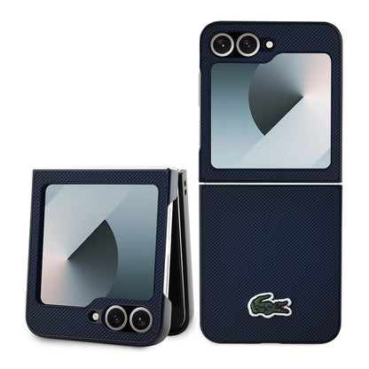 Galaxy Z Flip 6 Kılıf Lacoste Orjinal Lisanslı M-safe Şarj Özellikli Pike Desenli Arka Yüzey İkonik Timsah Dokuma Logolu Kapak - Görsel 3