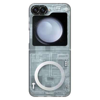 Galaxy Z Flip 6 Kılıf M-safe Şarj Özellikli Youngkit Technology Serisi Kapak - Görsel 3