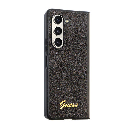 Galaxy Z Fold 5 Kılıf Guess Orjinal Lisanslı Yazı Logolu Glitter Script Kapak - Görsel 2