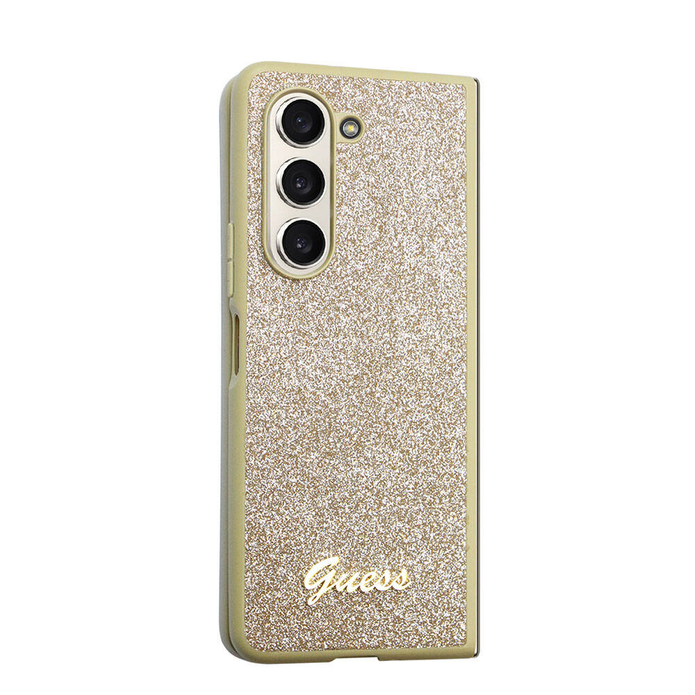 Galaxy Z Fold 5 Kılıf Guess Orjinal Lisanslı Yazı Logolu Glitter Script Kapak - Görsel 4